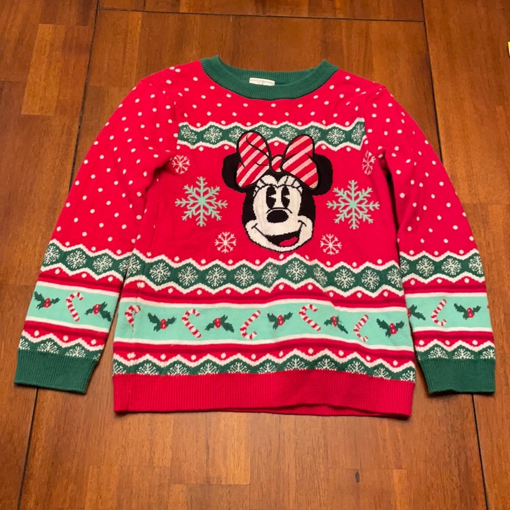 Disney Minnie Mouse Christmas red sweater